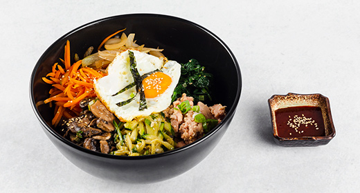 Korejska Kimči Hiša Vegan bibimpap